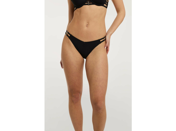 Bas de bikini taille haute avec découpe jambes