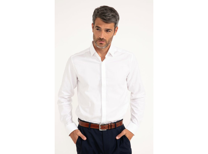 Chemise ajustée manches longues Microlos