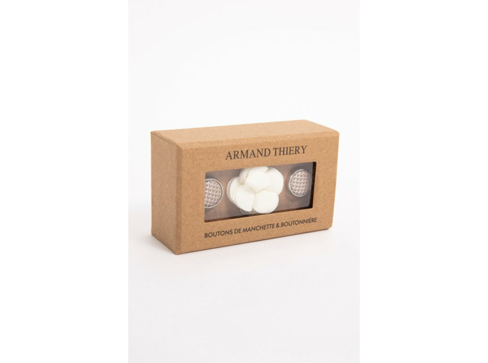 Box boutonnière et boutons manchettes