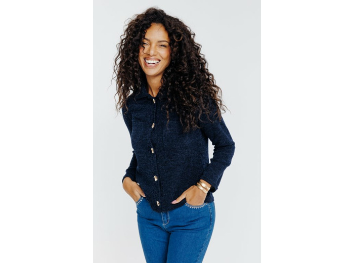 Cardigan boutons fantaisie