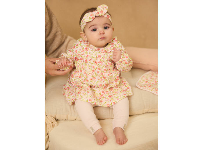 Ensemble de jour Robe + pantalon+ bandeau