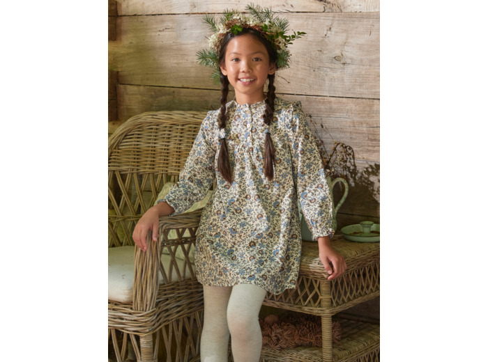 Robe fleurie en velours