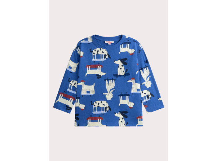 T-shirt à manches longues imprimés chiens
