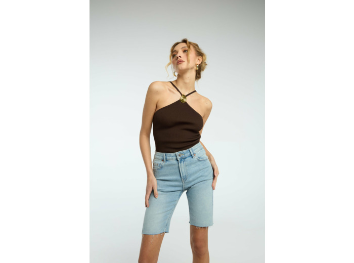 Haut en tricot côtelé