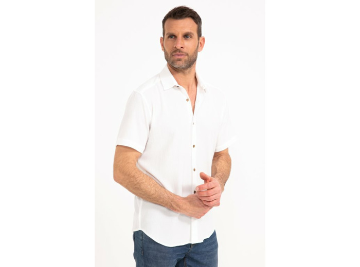 Chemise manches courtes Crepon