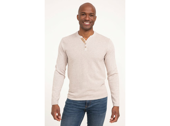 Pull col tunisien uni Jerti