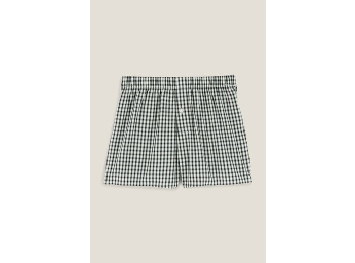 Caleçon à carreaux en coton - Multicolore