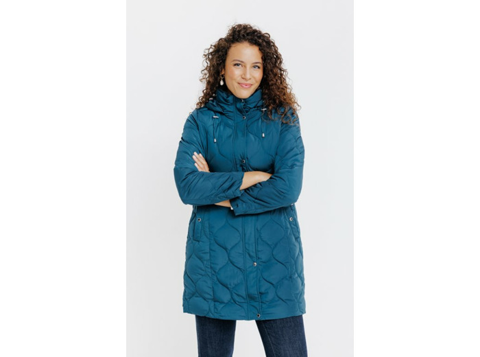 Doudoune Longue Matelassage Fantaisie