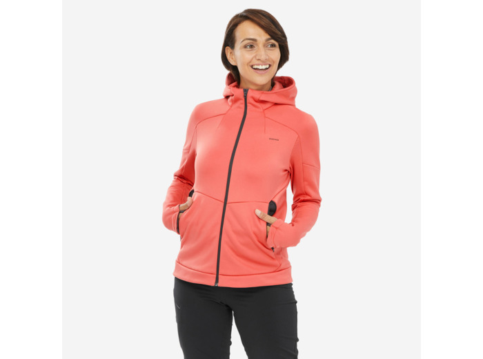 Veste polaire de randonnée - mh500 hood - femme