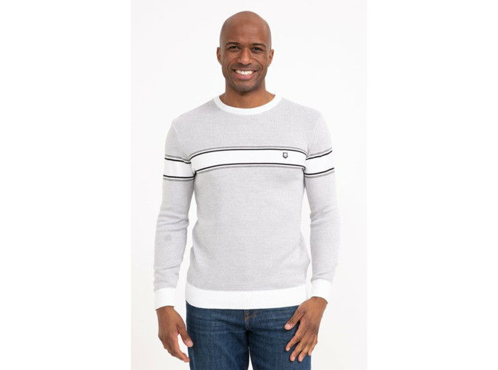Pull col rond rayé Ben
