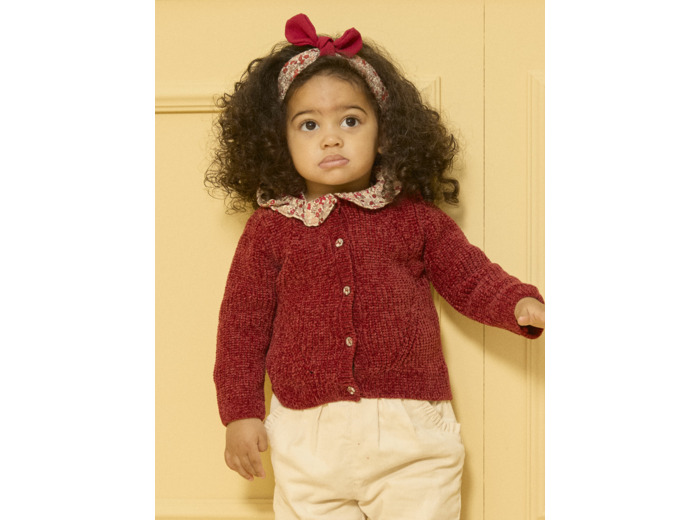 Cardigan en maille chenille