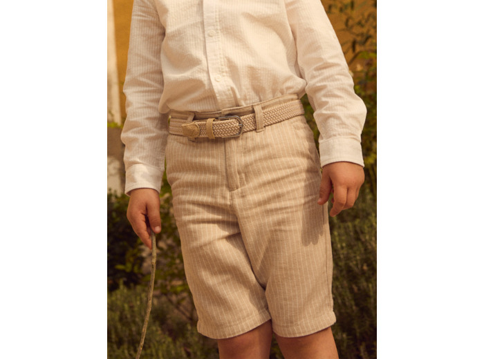 Short de cérémonie beige