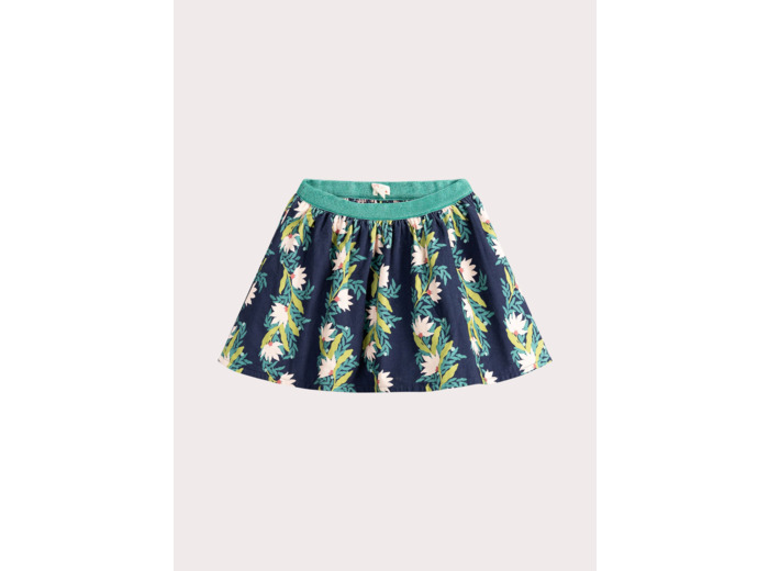 Jupe réversible en velours côtelé fleuri pour fille