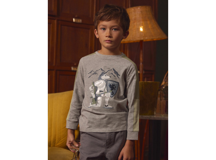 T-shirt Gris Chevalier