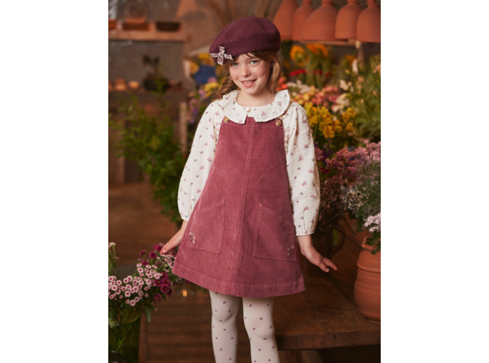 Robe salopette en velours