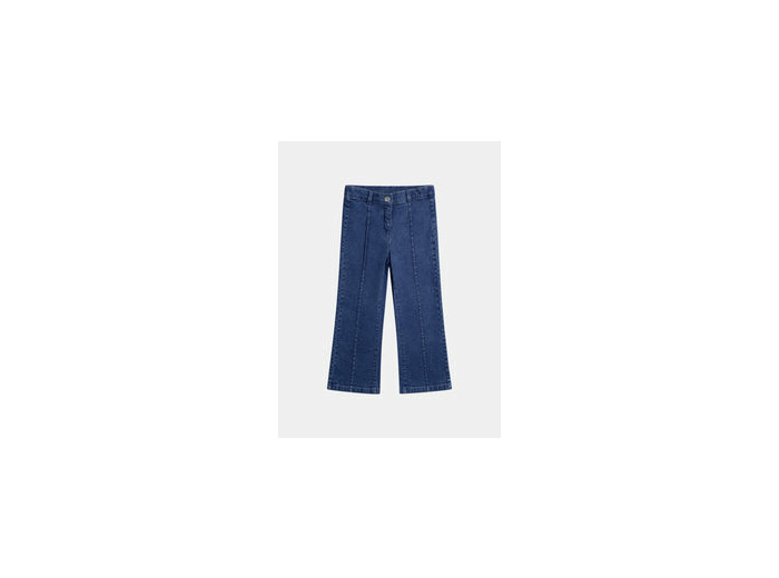 Jean bleu à poches cœur pour fille