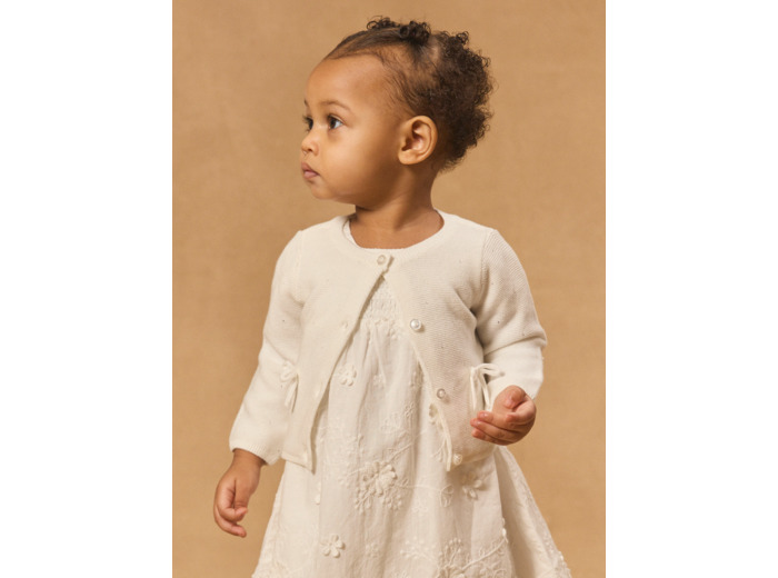 Cardigan ajouré noeuds