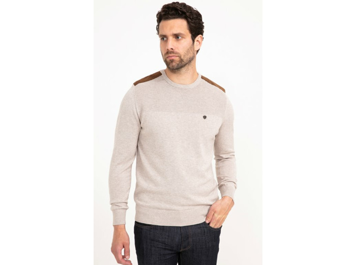 Pull Uni Empiècement Suèdine