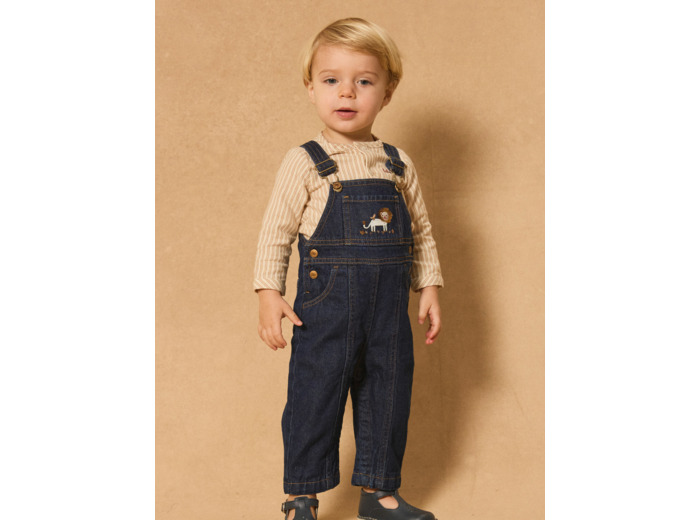 Salopette denim brut