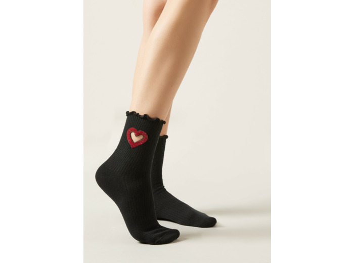 Chaussettes à cœur cut-out