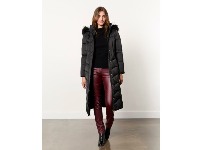 Doudoune longue unie NOIR Femme