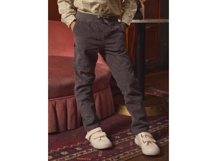 Pantalon Gris en Velours