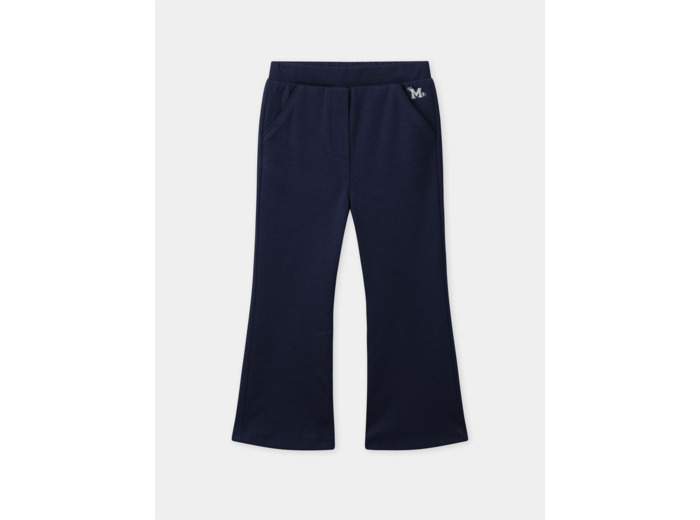 Pantalon wide leg bleu foncé avec poche imprimé Fille