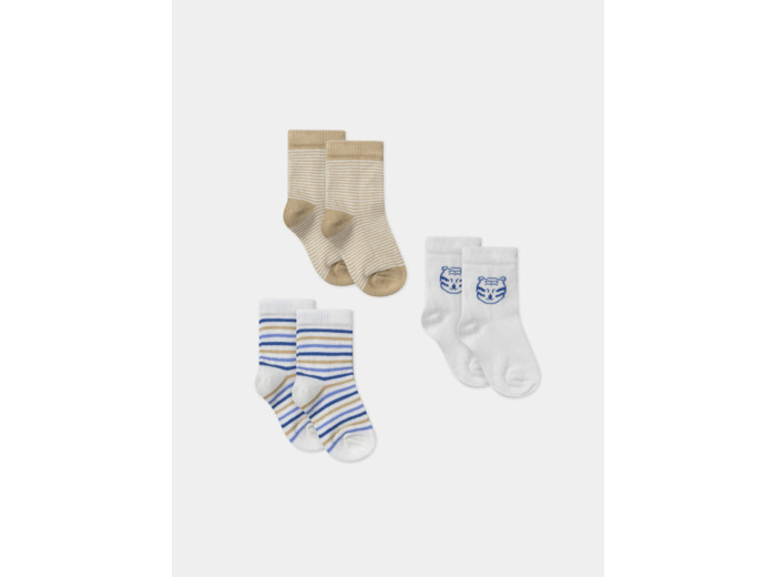 Lot de 3 chaussettes jacquard fantaisie