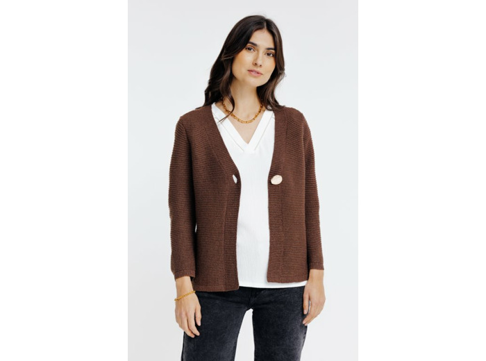 Cardigan maille fantaisie