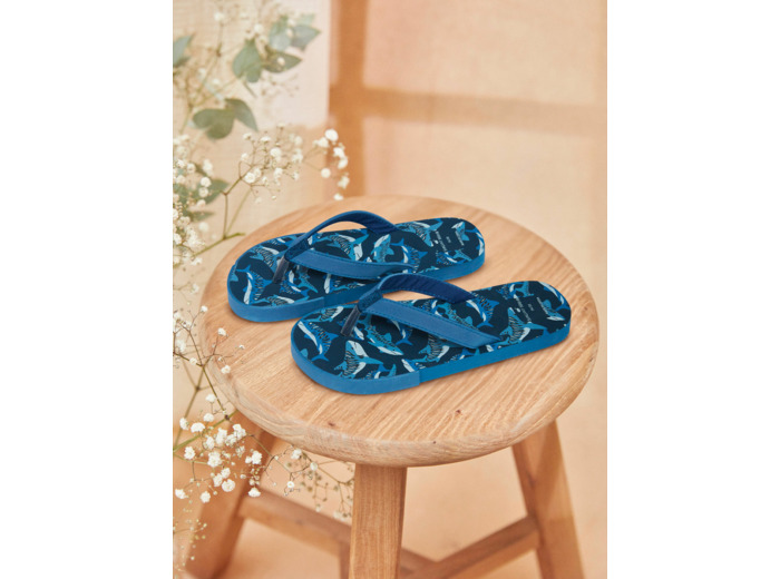 Tongs à imprimé requins