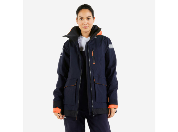 Veste de quart sailing 500 femme bleu marine