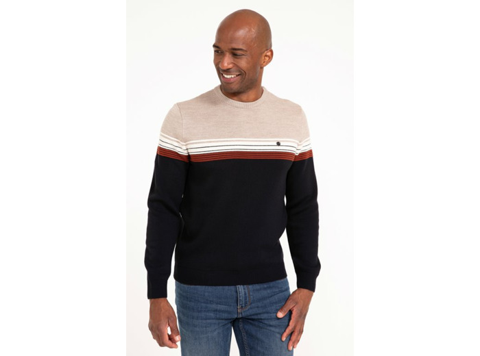Pull col rond rayé rizeray