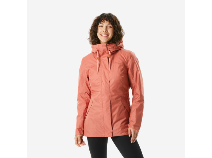 Veste de randonnée -10°C imperméable femme, NH500 marron