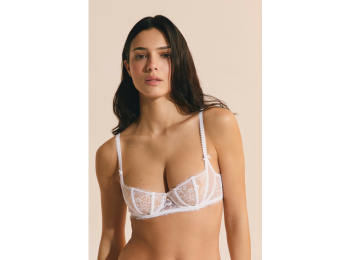 Soutien-gorge balconnet en dentelle,Soutien-gorge balconnet en dentelle;${refinementColor}