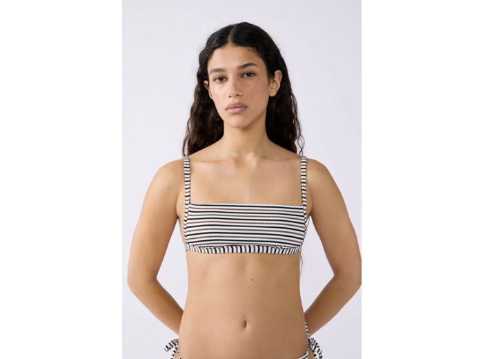 Bandeau haut de maillot à rayures,Bandeau haut de maillot à rayures;${refinementColor}