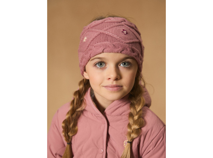 Bandeau mauve en maille