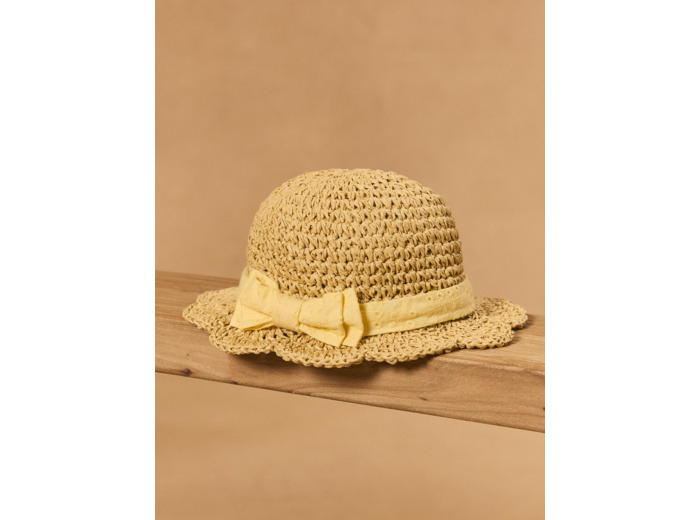 Chapeau de paille ruban