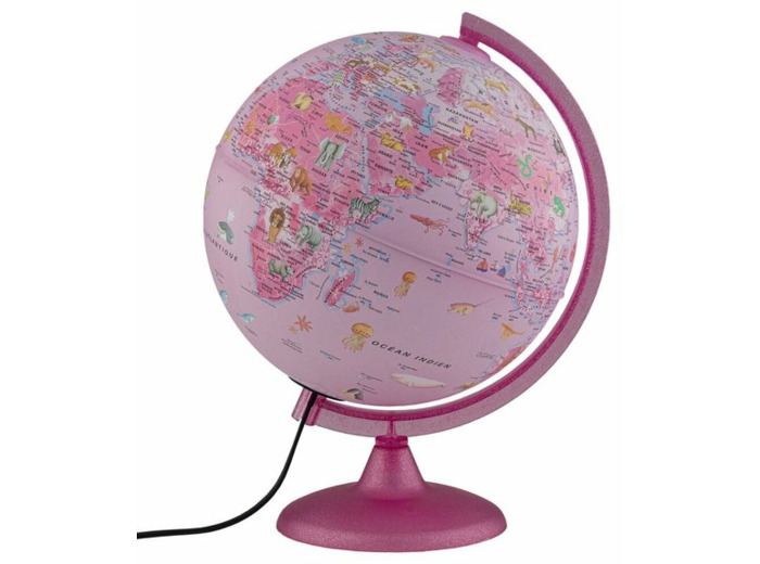 GLOBE LUMINEUX ZOO ROSE 25 CM
