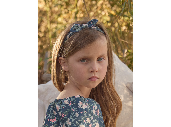 Bandeau noeud imprimé fleuri