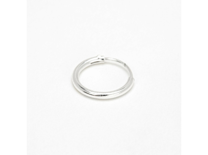 Anneau de nez à charnière 10 mm/0,6 mm couleur argentée