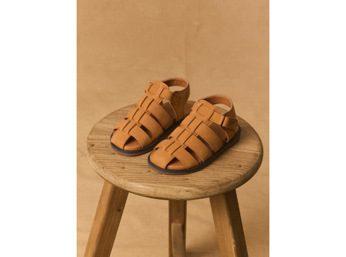 Sandales à brides en cuir