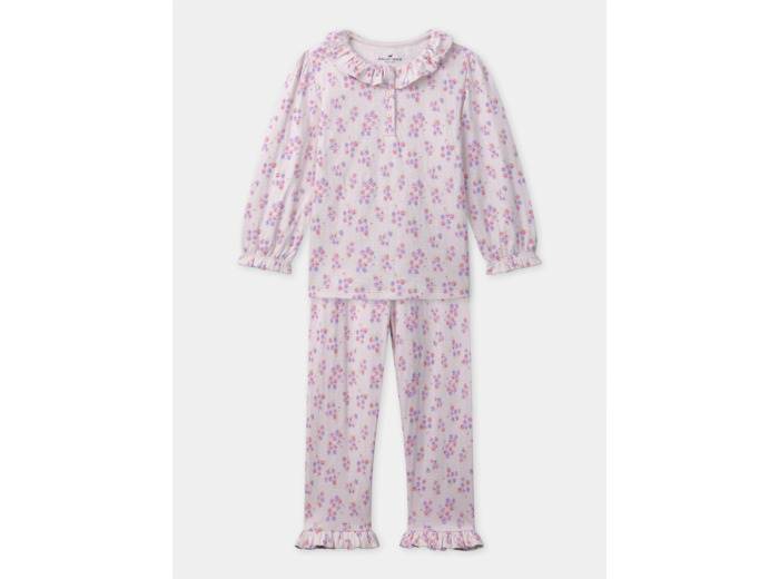 Pyjama rose imprimé fleuri Fille