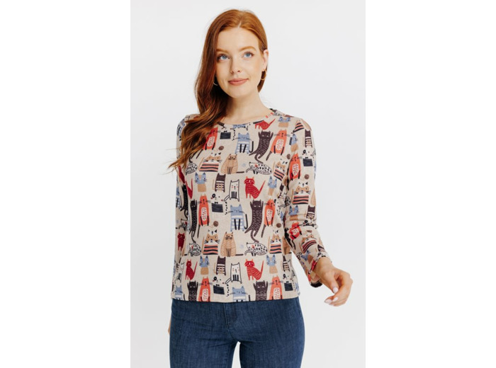 T-Shirt Imprime Manches Longues