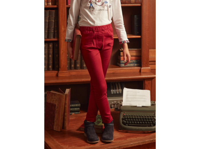 Pantalon slim rouge