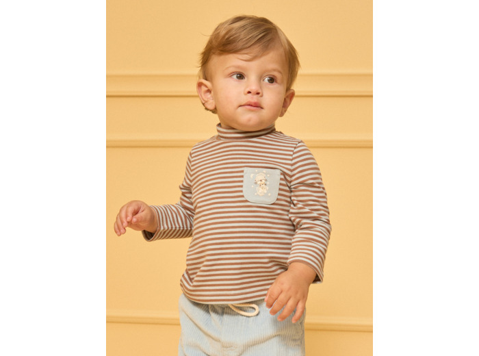 Tshirt manches longues à col montant