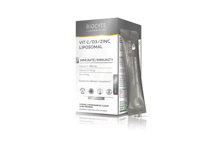 Biocyte Vitamine C-d3-zinc Liposomal Poudre à Diluer 14 Sticks