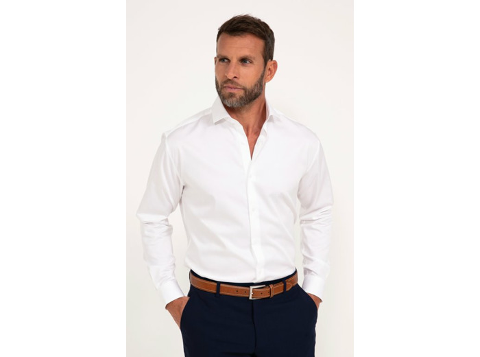 Chemise confort manches longues satin