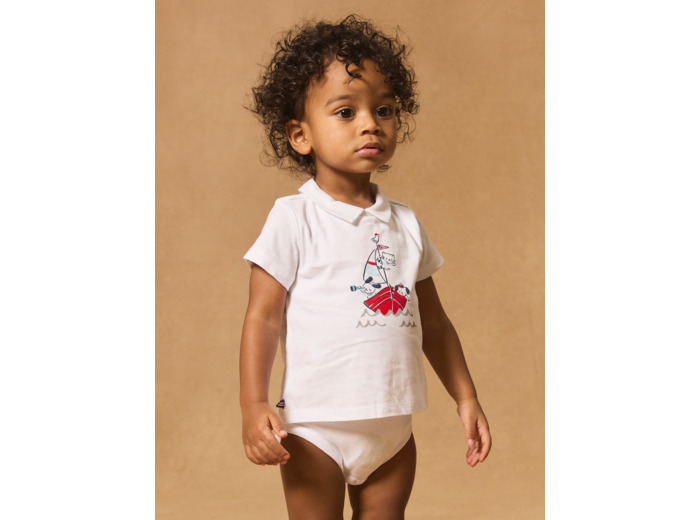 T-shirt body imprimé à col