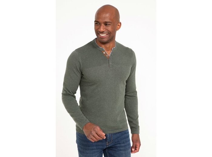 Pull col tunisien uni rick