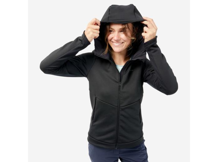 Veste polaire de randonnée - mh500 hood - femme